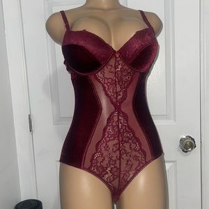 Sexy burgundy lingerie